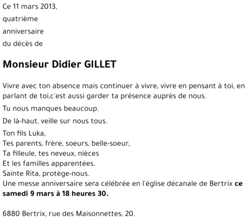 Didier GILLET
