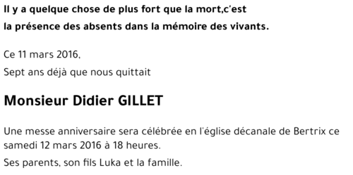 Didier GILLET