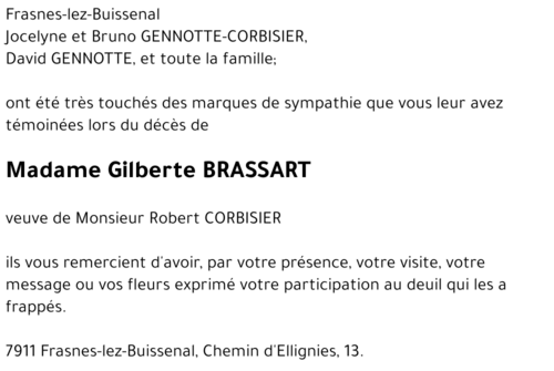 Gilberte BRASSART