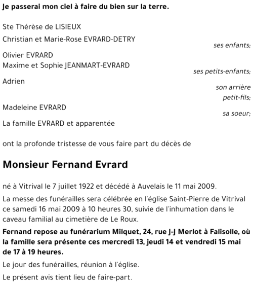Fernand Evrard