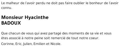 Hyacinthe BADOUX