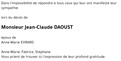 Jean-Claude DAOUST