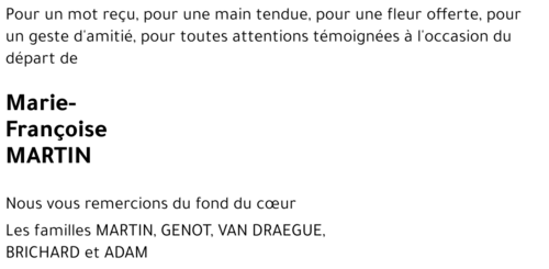 Marie-Françoise MARTIN