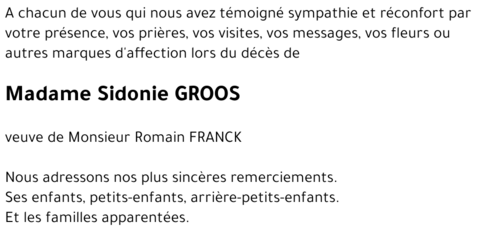 Sidonie GROOS