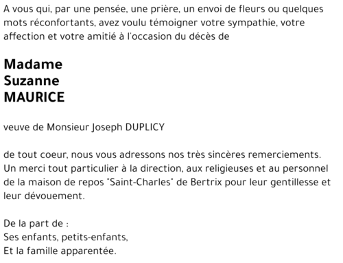 Suzanne MAURICE