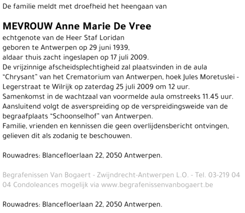 Anne Marie De Vree