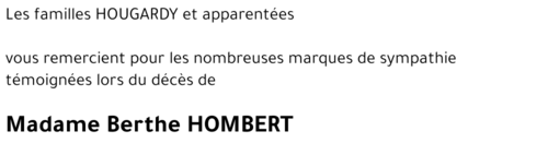 Berthe HOMBERT