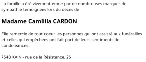 Camillia CARDON