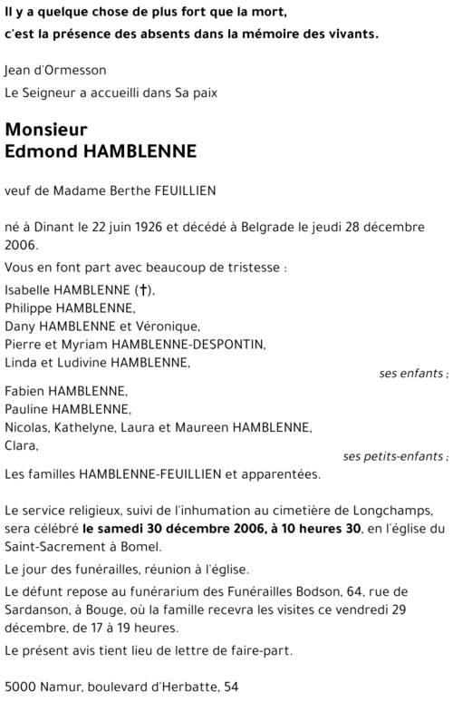 Edmond HAMBLENNE