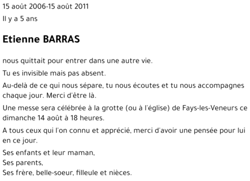 Etienne BARRAS