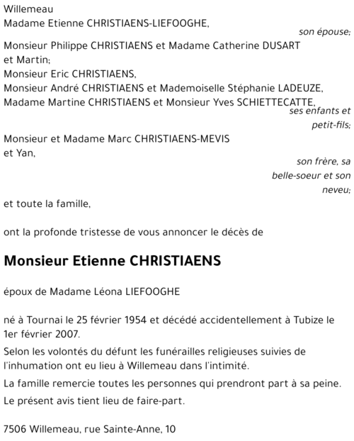 Etienne CHRISTIAENS
