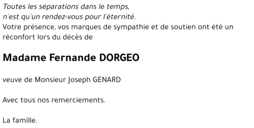 Fernande DORGEO