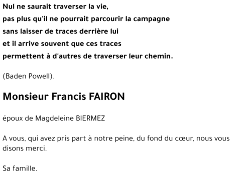 Francis FAIRON
