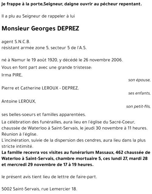 Georges DEPREZ