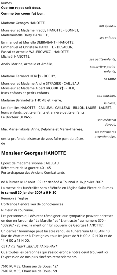 Georges HANOTTE