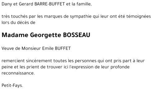 Georgette BOSSEAU