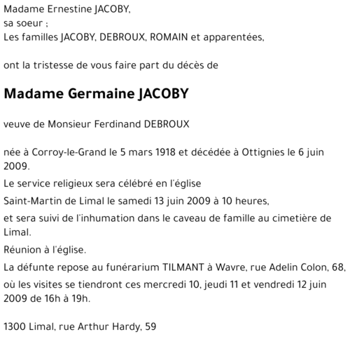 Germaine JACOBY