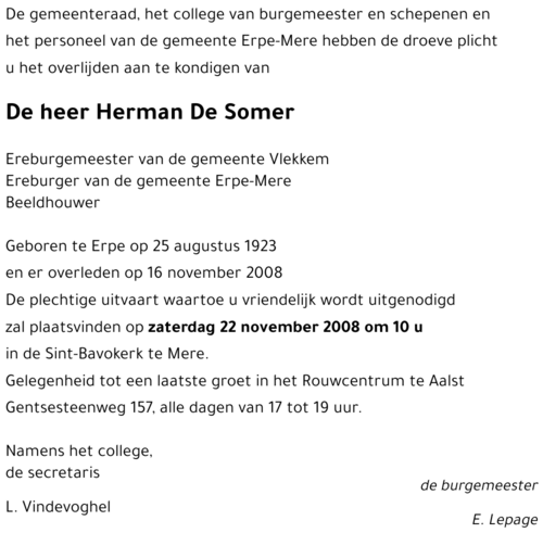 Herman De Somer
