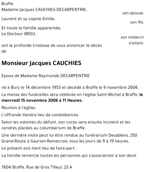 Jacques CAUCHIES