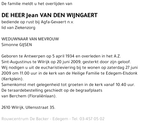 Jean Van den Wijngaert