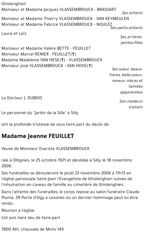 Jeanne FEUILLET