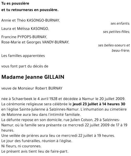 Jeanne GILLAIN