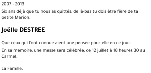 Joelle DESTREE