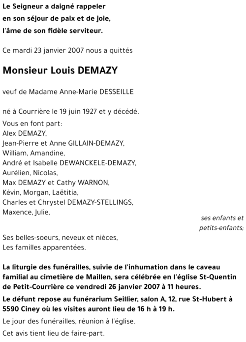 Louis DEMAZY