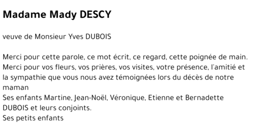 Mady DESCY
