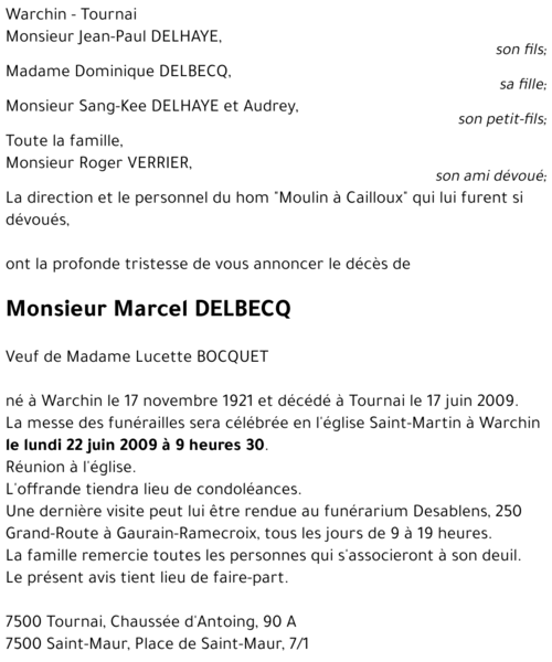 Marcel DELBECQ