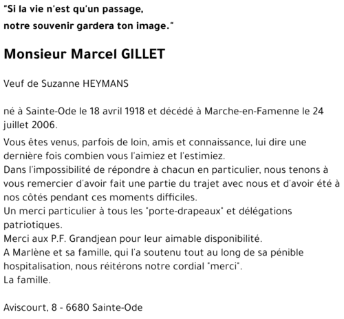 Marcel GILLET