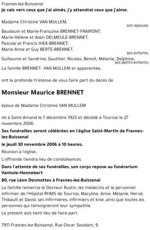 Maurice BRENNET