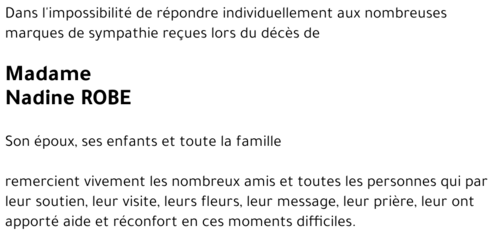 Nadine ROBE