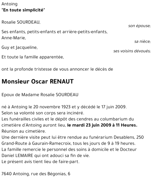 Oscar RENAUT