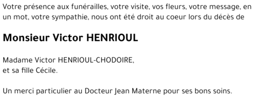 Victor HENRIOUL