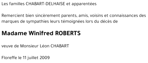 Winifred ROBERTS