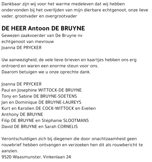 Antoon De Bruyne