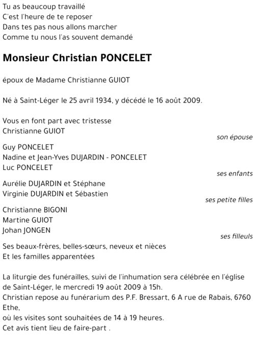Christian PONCELET