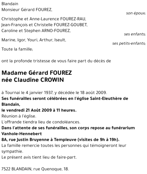 Claudine CROWIN