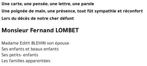 FERNAND LOMBET