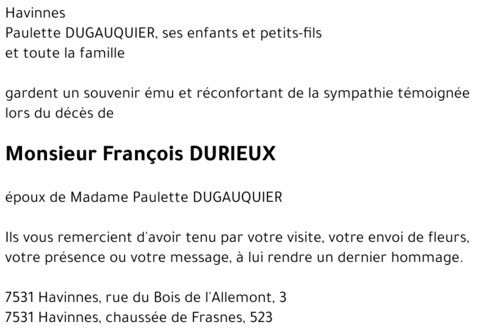 François DURIEUX