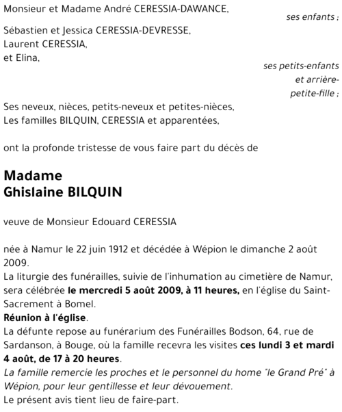 Ghislaine BILQUIN