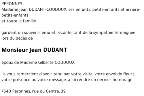 Jean DUDANT