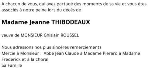 Jeanne THIBODEAUX