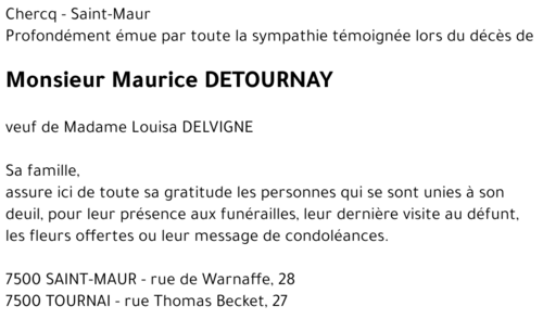 Maurice DETOURNAY