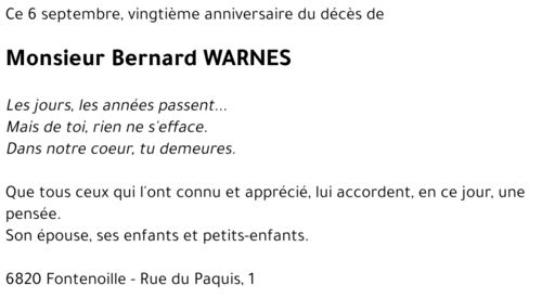 Bernard WARNES