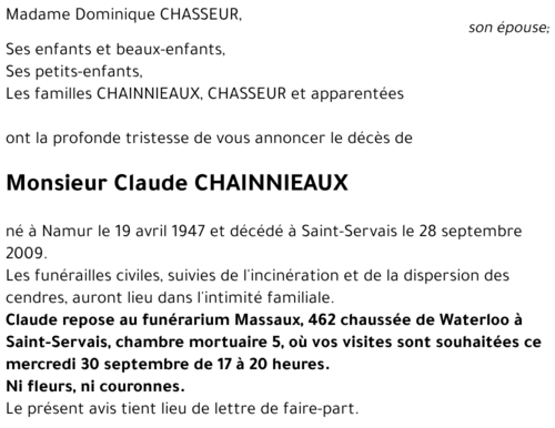 Claude CHAINNIEAUX