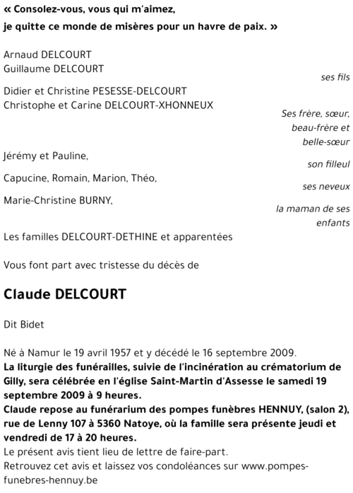 Claude DELCOURT