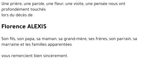 Florence ALEXIS
