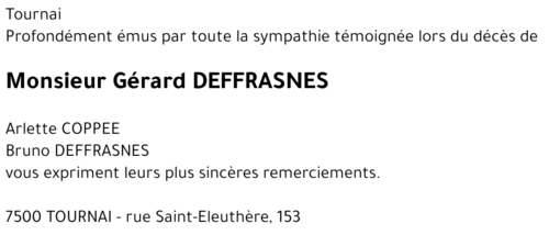Gérard DEFFRASNES